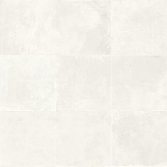 24x24 Portfolio  Natural Concrete-Look Matte Smooth Porcelain Tile Soft White