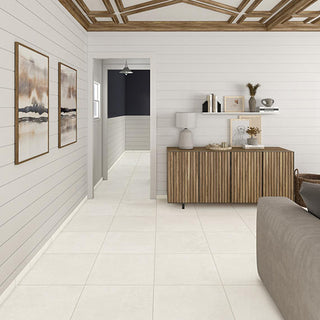 Soft White - 12x24 Portfolio Natural Concrete-Look Matte Smooth Porcelain Tile