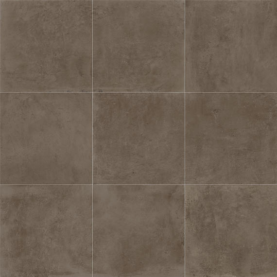 24x24 Portfolio  Natural Concrete-Look Matte Smooth Porcelain Tile Mocha Brown