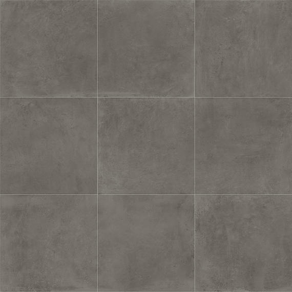 24x24 Portfolio  Natural Concrete-Look Matte Smooth Porcelain Tile Charcoal Gray