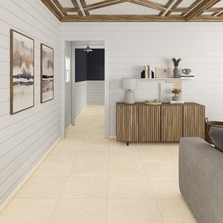 Cream Beige - 12x24 Portfolio Natural Concrete-Look Matte Smooth Porcelain Tile