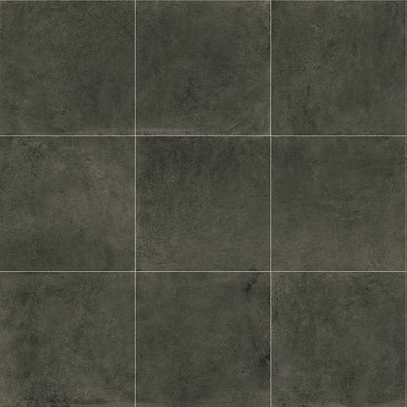 24x24 Portfolio  Natural Concrete-Look Matte Smooth Porcelain Tile Deep Black