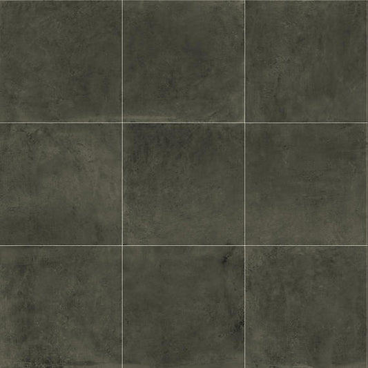 24x24 Portfolio  Natural Concrete-Look Matte Smooth Porcelain Tile Deep Black