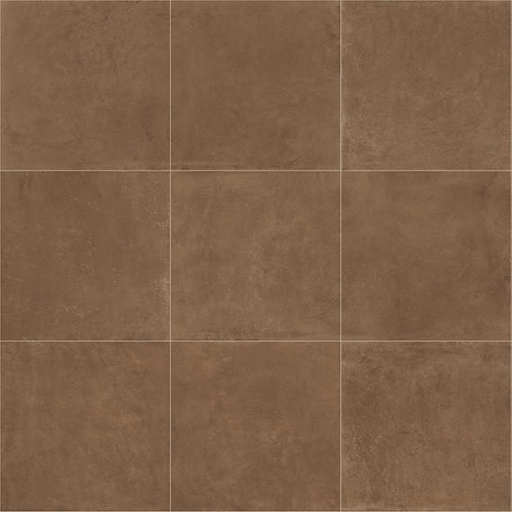 24x24 Portfolio  Natural Concrete-Look Matte Smooth Porcelain Tile Rust Brown