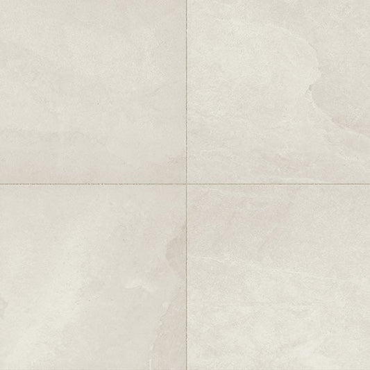 24x24 Slate Attache  Natural Stone-Look Matte Smooth Porcelain Tile Light Cream