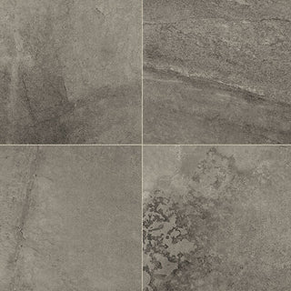 24x24 Slate Attache Natural Stone-Look Matte Smooth Porcelain Tile