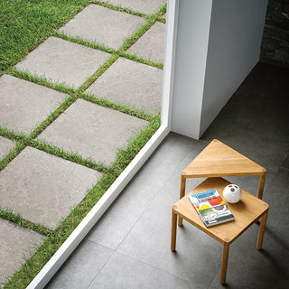 Gray Stone - 24x24 Dignitary Natural Stone-Look Matte Smooth Porcelain Tile
