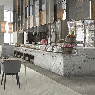 Warm Gray - 24x24 Vertuo Light Veining Natural Stone-Look Matte Smooth Porcelain Tile