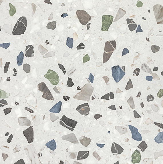 24x24 Outlander  Natural Terrazzo-Look Matte Smooth Porcelain Tile Stone Mix