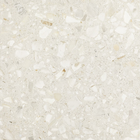 24x24 Outlander  Natural Terrazzo-Look Matte Smooth Porcelain Tile Cream White