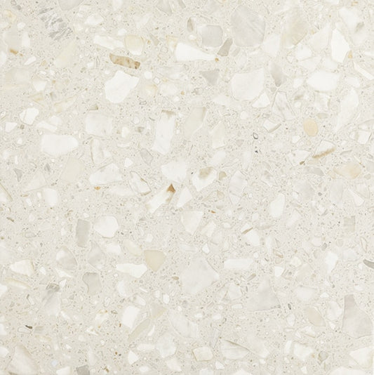 24x24 Outlander  Natural Terrazzo-Look Matte Smooth Porcelain Tile Cream White