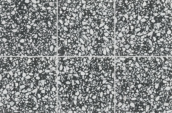 24x24 Outlander  Natural Terrazzo-Look Matte Smooth Porcelain Tile Black White