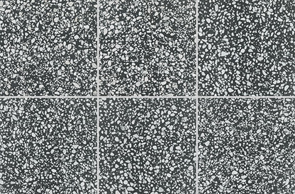 24x24 Outlander Fragment Shard  Natural Terrazzo-Look Matte Smooth Porcelain Tile Charcoal Black