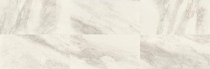24x48 Historia  Natural Marble-Look Polished Smooth Porcelain Tile White Gray