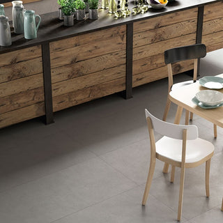 Silver Gray - 24x48 Block Natural Concrete-Look Matte Smooth Porcelain Tile