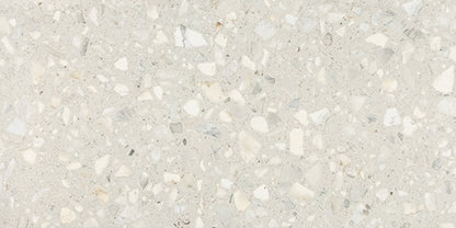 24x48 Outlander Fragment Shard  Natural Terrazzo-Look Matte Smooth Porcelain Tile Off White