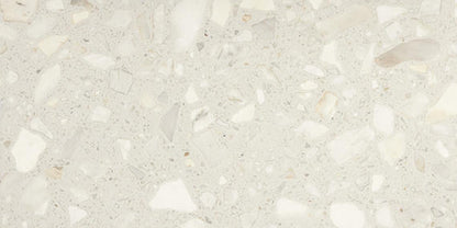24x48 Outlander  Natural Terrazzo-Look Matte Smooth Porcelain Tile Cream White