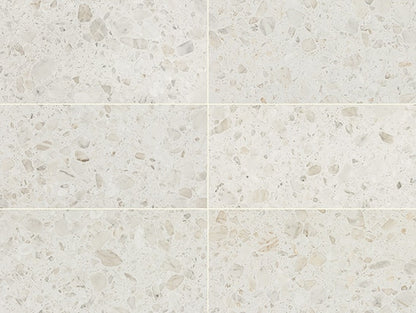 24x48 Outlander  Natural Terrazzo-Look Matte Smooth Porcelain Tile Soft Gray