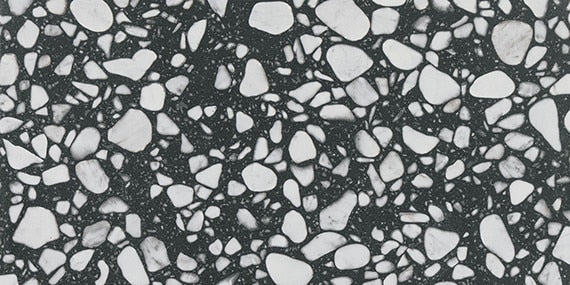 24x48 Outlander  Natural Terrazzo-Look Matte Smooth Porcelain Tile Black White