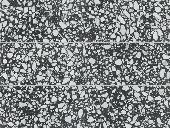 24x48 Outlander  Natural Terrazzo-Look Matte Smooth Porcelain Tile Black White