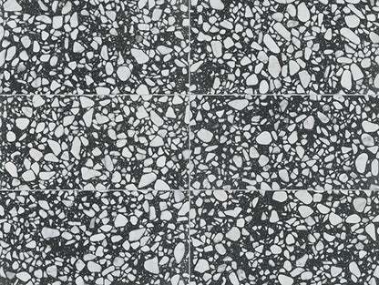 24x48 Outlander  Natural Terrazzo-Look Matte Smooth Porcelain Tile Black White