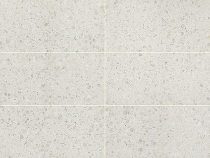 24x48 Outlander Fragment Shard  Natural Terrazzo-Look Matte Smooth Porcelain Tile Warm Ivory