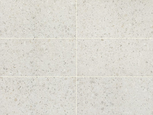 24x48 Outlander Fragment Shard  Natural Terrazzo-Look Matte Smooth Porcelain Tile Warm Ivory