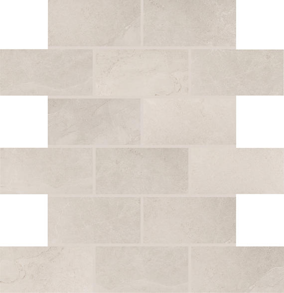 2x4 Advantage  Mosaic Stone-Look Matte Smooth Ceramic Tile Soft Gray