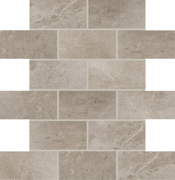 2x4 Advantage  Mosaic Stone-Look Matte Smooth Ceramic Tile Gray