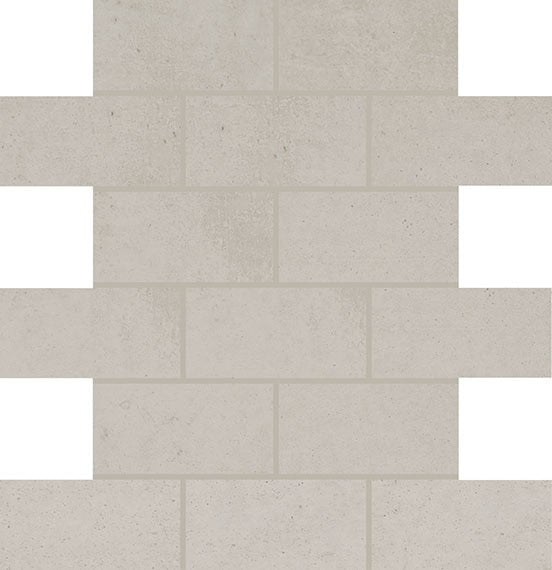 2x4 Modern Hearth  Mosaic Concrete-Look Matte Smooth Porcelain Tile Soft Gray
