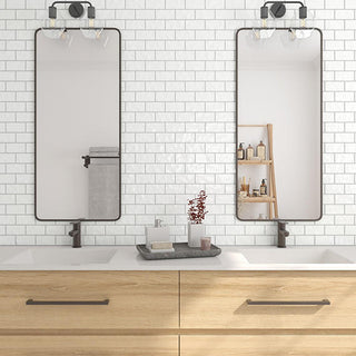 Elegant White - 12x12 Artezen Subway Pattern Mosaic Solid-Color Glossy Smooth Ceramic Tile