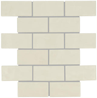12x12 Artezen Subway Pattern Mosaic Solid-Color Glossy Smooth Ceramic Tile