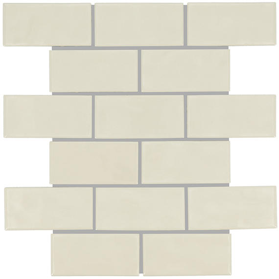 2x4 Artezen Subway Pattern  Mosaic Solid-Color Glossy Smooth Ceramic Tile Sand Beige