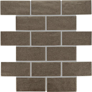 12x12 Artezen Subway Pattern Mosaic Solid-Color Glossy Smooth Ceramic Tile