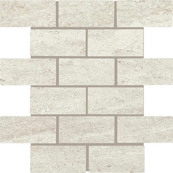 2x4 Advantage  Mosaic Natural-Look Matte Smooth Ceramic Tile White