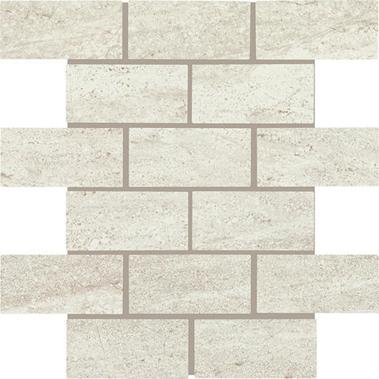 2x4 Advantage  Mosaic Natural-Look Matte Smooth Ceramic Tile White