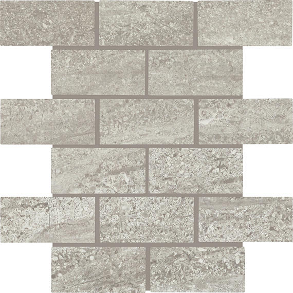 2x4 Advantage  Mosaic Natural-Look Matte Smooth Ceramic Tile Light Gray
