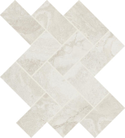2x4 Archaia Herringbone  Mosaic Stone-Look Matte Smooth Porcelain Tile Beige