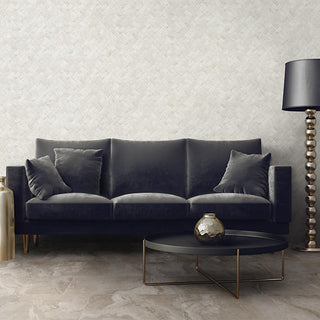 Beige - 12x14 Archaia Herringbone Mosaic Stone-Look Matte Smooth Porcelain Tile