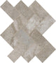 2x4 Archaia Herringbone  Mosaic Stone-Look Matte Smooth Porcelain Tile Beige Gray