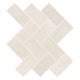 2x4 Advantage Herringbone  Mosaic Stone-Look Matte Smooth Ceramic Tile Cream White