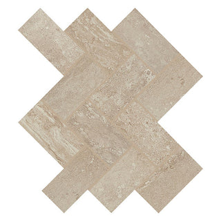 12x14 Advantage Herringbone Mosaic Stone-Look Matte Smooth Ceramic Tile