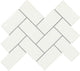 2x4 Artezen Herringbone  Mosaic Solid-Color Glossy Smooth Ceramic Tile Elegant White
