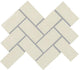 2x4 Artezen Herringbone  Mosaic Solid-Color Glossy Smooth Ceramic Tile Sand Beige