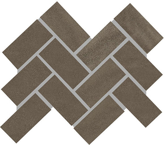 2x4 Artezen Herringbone  Mosaic Solid-Color Glossy Smooth Ceramic Tile Metallic Vibe