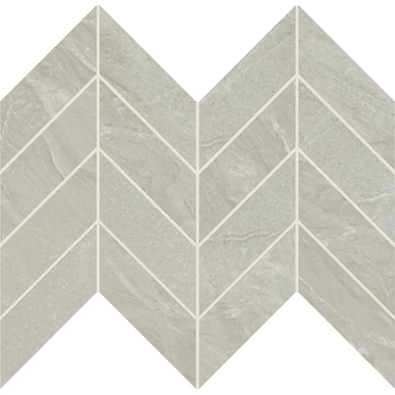 2x5 Vertuo Chevron Light Veining  Mosaic Stone-Look Matte Smooth Porcelain Tile Soft Beige