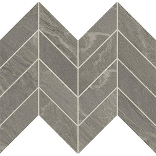 12x12 Vertuo Chevron Light Veining Mosaic Stone-Look Matte Smooth Porcelain Tile