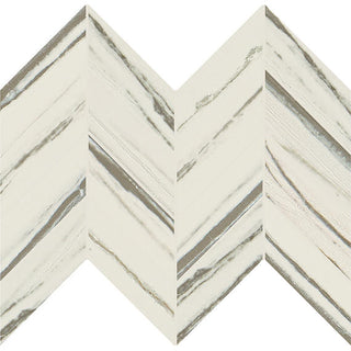 12x12 Vertuo Chevron Light Veining Mosaic Stone-Look Matte Smooth Porcelain Tile