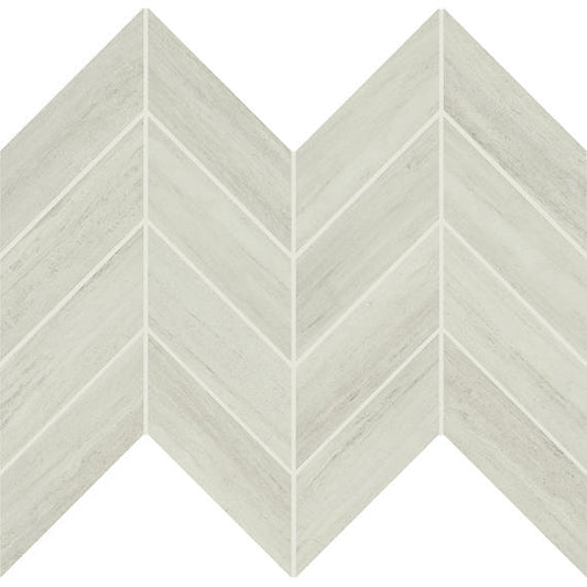 12x12 Articulo Chevron Mosaic Stone-Look Polished Smooth Porcelain Tile