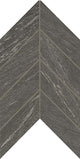 2x5 Montesano Chevron  Mosaic Stone-Look Matte Textured Porcelain Tile Deep Charcoal